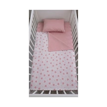 % 100 Pamuk Pembe Kalpli Bebek Nevresim Takımı - Bebek Uyku Seti