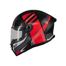 Mt Stinger 2 Tron B15 Parlak Kapalı Kask Siyah - Beyaz - Kırmızı