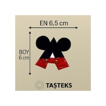 Taşlı Ütülenebilen Veya Sticker Olarak Kullanılabilen ' Mickey A ' Harfi