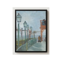 Klasik Sanat Van Gogh Moulin De Blute-fin Terası Çerçevesiz Poster 21x30 Cm A4 Tablo Yağlı Boya
