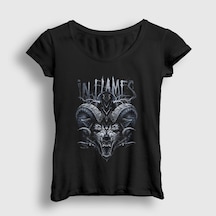 Presmono Kadın Wild In Flames T-shirt Siyah Presmono Kadın Wild In Flames T-shirt Siyah