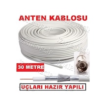 Lnb Elenbi Uydu Cihazı Kablosu 30 Metre Hazır Uçlu Anten Kablosu