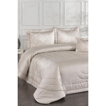 İnferno Elyaf Dolgulu Çift Kişilik 250x255 Cm Yatak Örtüsü Ekru Ekru