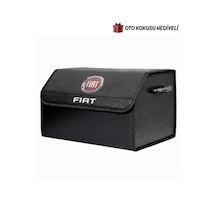 Fiat Marka Logolu Oto Bagaj Organizer Çanta Oto Bagaj Çantası 2 Bölmeli Suni Deri Boyutlar : 48 Cm X 31 Cm X 29 Cm