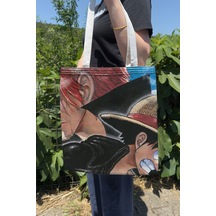 Zipzap One Piece V3 Yazlık Kışlık Çift Taraflı Kanvas Baskı Bez Çanta Anime Çantası