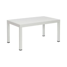 Rattan 90x150 Camsız Beyaz Masa - Bahçe&balkon&teras Beyaz