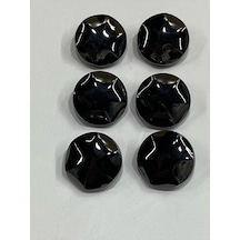 Metal Düğme/kaban Manto Boyu/ 6 Lı Set/2,5 Cm/jx18/siyah