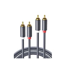 2rca To 2rca Ses Kablosu, 1 Metre, Antrasit Belirtilmemiş