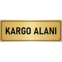 Metal Yönlendirme Levhası, Departman Kapı İsimliği Kargo Alanı 10x20 cm Altın Renk