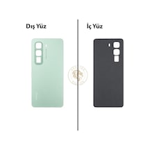 Infinix Hot 50 Yeşil Uyumlu Arka Kapak Arka Cam Batarya Pil Kapağı Lazer Kesim Back Cover Diğer