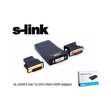 S-link Sl-ud443 Usb To Dvı+vga Adaptör