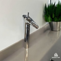 İsaoğlu Yapı Çanak Lavabo Bataryası Şelale Nostaljik Çanak Armatür Gümüş