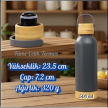 Uyguna-yakala 500 Ml -füme Çelik Termos-erm.174