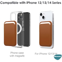 Microsonic Apple iPhone Uyumlu 17 Leather Wallet Magsafe Sarı -