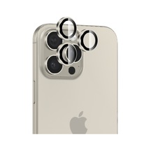 Bix Apple Uyumlu iPhone, 16 Pro / 16 Pro Max Safir Lens Koruyucu 3d Kamera Camı 9h Premium Lens Kapağı Doğal Titanyum