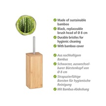 Bambu Tuvalet Fırçası Tutucu, Metal, Ahşap, 37,5 X 11 X 11 Açık Ahşap