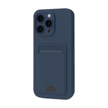 Newface Apple İphone 16 Pro Kılıf Kelvin Kartvizitli Silikon - Lacivert
