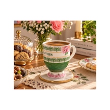 Çiçekli Kupa Yeşil - 940887526 Yeşil