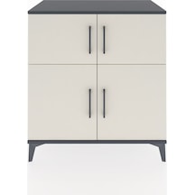 Hyperion Şifonyer 3 Raflı 4 Kapaklı 88x44x96 Antrasit-aytaşı Antrasit