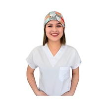 Turuncu Kediler Desenli Cerrahi Bone
