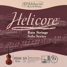 D'addario Hs614 Helicore Tek Kontrabas Fa F Teli 3/4 - Solo Yüksek Pozisyonlarda Net Duyum Özel Solo Akort Uyumu Ve Teknik Esneklik