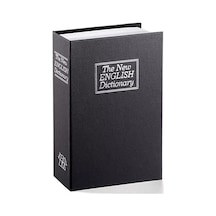 Kitap Görünümlü Kumbara Gizli Para Kasası Çelik Kilitli Kitap Kumbara Siyah Standart