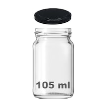 105 Ml Metal Siyah Kapaklı 105 Cc Cam Konserve Kavanoz 1 Adet