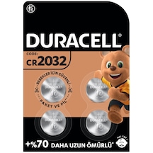 Duracell Özel 2032 Lityum Düğme Pil 3V (CR2032) 4'lü Paket