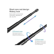 Gidon Montajlı Görünmez Selfie Çubuğu, Insta360 X3, X2, X4, X5, One Rs, Go 3, One X, Evo İle Uyumlu, Alüminyum Katlanabilir Çubuk, 1/4 Vidalı Bağlantı, 360 Görünmez Çekim, Gd01, Siyah 50 x 22