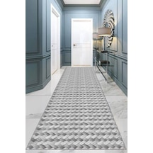 Gri Kaymaz Modern Kesme Rulo Özel Ölçülü Yolluk Ar1188n11