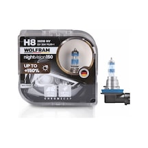 H8 Ampül Nv +%150 Fazla Işık Ve %20 Beyaz Işık 12v 35w - Wolfram 29218 Nv
