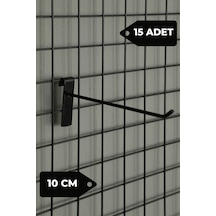 10 Cm 15 Adet Siyah Tel Pano Kancası Raf Askısı Siyah