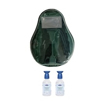 Göz Duşu Solüsyonu İstasyonu Set 1 Adet Boş İstasyon +2 Adet Mavi Kimyasal Göz Duşu Solüsyonu 250 Ml Actıomedıc Bıophos 74