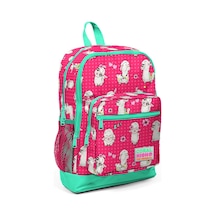 Coral High Kids Neon Mercan Desenli Dört Bölmeli Okul Sırt Çantas