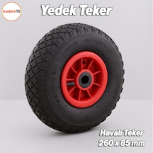 Plastik Jantlı Siboplu 260x85 Mm El Arabası Tekeri Burçlu İç Lastikli Şişme Havalı Taşıma Arabaları