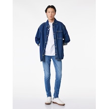 Koton Normal Bel Pamuklu Skinny Fit Jean Pantolon - Michael Jean Orta İndigo 6sam40114nd
