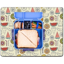 Matgo School Meyve Partisi Krem Sıvı Geçirmez Beslenme Matı Kaymaz Yıkanabilir Okul Yemek Pad 35x45c