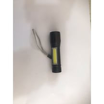 Omax Usb Şarzlı Ultra Güçlü Mini Boy Sert Plastik Kasa El Feneri Siyah - Yeşil