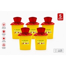1,3 Lt Tıbbbi Atık Kutusu 5 Adet