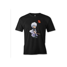 Gintama Gintoki Siyah Erkek Tshirt