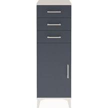 Arges Dolap 3 Çekmeceli Tek Kapaklı 44x30x134 Aytaşı-antrasit Aytaşı