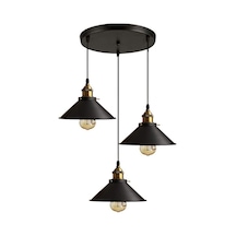 Riolıght Retro Üçlü Metal Bsarkıt Avize Çap: 30Cm