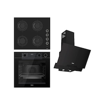 Ferre Steamart Fryart Silentart Flameart Serisi CS205-FA + QEP64CS + D063-SA Siyah Ankastre Set