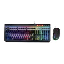 Rampage Km-r57 Seraphic Siyah Rgb Aydınlatmalı Q Oyuncu Multmedia Klavye Ve 12800 Dpı Mouse Gaming Set