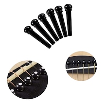 Midex Sn-10bk Akustik Gitar Köprü Pimi 6 Adet Siyah