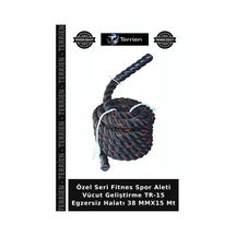 Özel Seri Fitnes Spor Aleti Vücut Geliştirme Tr-15 Egzersiz Halatı 38 Mmx15 Mt