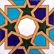 Armada Çini 20x20 Cm Sp 99 Geometrik Tunus Desenli Kütahya Çinisi