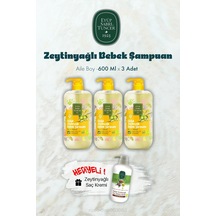 Zeytinyağlı Bebek Şampuan 600 Ml X 3 Ve Saç Kremi Hediyeli