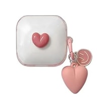 Galaxy Buds 4 Pro Kılıf Transparan Smiley Kalp Pembe