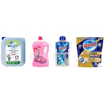Bingo Çamaşır Suyu 4 Lt + Yüzey Tem. Fresh 2.5 Lt + Bulaşık 250 Ml + Tablet Pro 20'li 4'lü Set Diğer